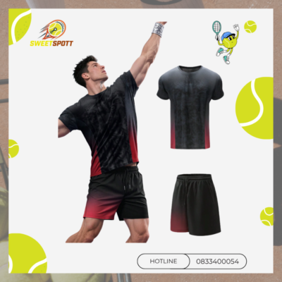 Bộ đồ thể thao nam SWEETSPOTT phối màu ombre – Áo thun + quần short năng động